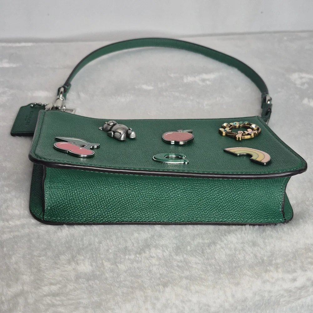 Coach "RARE" Charm Green Shoulder Bag CREED: 8236-CJ1797 - Picture 7 of 17